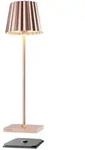 LED-Tischleuchte Troll 2.0 sompex rosegoldfarben rosa, Fu&szlig; 10x38 cm. Schirm 9xFu&szlig;