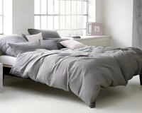 Elegante Casual Bettw&auml;sche &raquo;Breeze&laquo; Grau-Melange 7038-990 Bettw&auml;sche 200x200 cm /