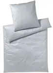 Elegante Mako-Satin Bettw&auml;sche &raquo;Solid&laquo; Silber 6800-93 Bettw&auml;sche 155x200 cm /