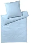 Elegante Mako-Satin Bettw&auml;sche &raquo;Solid Jersey&laquo; Hellblau 3506-02 Kissen / 40x40 cm
