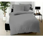 Kaeppel Mako-Satin Bettw&auml;sche Uni 3000/649 schiefer 155x220 cm / 80x80 cm