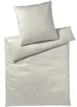 Elegante Mako-Satin Bettw&auml;sche &raquo;Solid&laquo; Beige 6800-71 Bettw&auml;sche 155x200 cm /