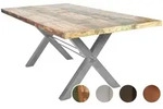 SIT Tops & Tables Esstisch Massivholz Retro lll 220x100 cm / Eisen antikbraun