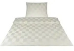 Elegante Mako-Satin Bettw&auml;sche &raquo;Courage&laquo; Creme 2244-07 Bettw&auml;sche / 155x220 cm /