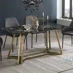 Salesfever &raquo;Nobile&laquo; Esstisch schwarz/gold