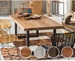 SIT Tops & Tables Esstisch Massivholz Teak 240x100 cm / Roheisen lackiert