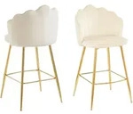 SalesFever &raquo;Arielle&laquo; Barhocker 2er-Set beige 52x100x54 cm
