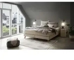 Hasena &raquo;Beatriz&laquo; Boxspringbett 180x200 cm / Monet steel / Bezug Matratze/Box...
