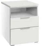 Hasena &raquo;Dowe&laquo; Nachttisch Korpus: 10-Weiss / Front, Top: 74-Eiche bright,...