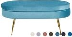 SalesFever &raquo;Arielle&laquo; Sitzpouf oval 99x44x40 cm / Dunkelblau