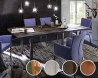 SIT Tops & Tables Esstisch Massivholz Retro 160x85 cm / Eisen antiksilber