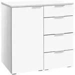 Hasena &raquo;Qunito&laquo; Kommode Korpus: 16-Anthracit / Front, Top: 10-Weiss