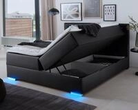 meise.m&ouml;bel &raquo;Las Vegas II&laquo; Boxspringbett inkl. Bettkasten in schwarz 140x200...