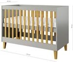 KocotKids &raquo;Kubi&laquo; Babybett in grau