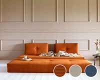 Innovation &raquo;Sigmund 595&laquo; Daybed Schlafsofa Bezug 595 Corduroy / F&uuml;&szlig;e aus