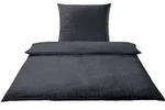 Elegante Seersucker Bettw&auml;sche &raquo;Chelsea&laquo; Anthrazit 7013-09 Bettw&auml;sche 200x200 cm