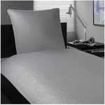 Elegante Mako-Satin Bettw&auml;sche &raquo;Hamburger Streifen&laquo; Grau-Wei&szlig; 2460-90 Bettw&auml;sche