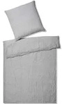 Elegante Casual Bettw&auml;sche &raquo;Breeze&laquo; Hellgrau 7038-09 Bettw&auml;sche 200x200 cm / 2x