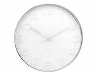 Present Time Wanduhr Mr. White Silber / Ø 51 cm