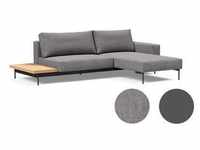 Innovation »Bragi« Sofa Bezug 217 Flashtex Light Grey / mit Beistelltisch