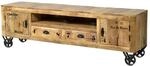 SIT &raquo;Rustic&laquo; Massivholz Mango Lowboard - 2 T&uuml;ren, 2 Schubf&auml;cher 1921-04 / B 200 x