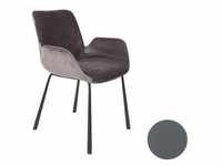 Zuiver Designer-Stuhl Brit mit Armlehne Dark Grey