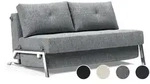 Innovation &raquo;Cubed 02&laquo; Klappsofa 165 cm / Bezug 550 Fanual Black / Chrom Beine