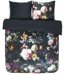 Essenza &raquo;Fleur&laquo; Satin Bettw&auml;sche Nightblue 200x200 cm / 2x 80x80 cm