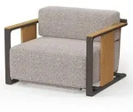 Vondom &raquo;TULUM&laquo; Outdoor Lounge Sessel Krollet 1921 / Cacao / natural teak