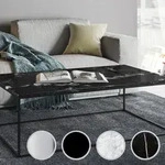 TemaHome &raquo;Gleam&laquo; Couch- und Beistelltisch Marmor Gleam 120 / Metall Schwarz /