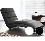 SalesFever &raquo;Black&White&laquo; Relaxliege wei&szlig; / 60x81x171 cm