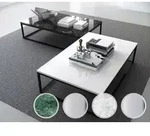 TemaHome &raquo;Prairie&laquo; Couchtisch / Chrom / Marmor Weiss