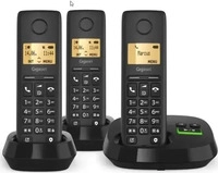 Gigaset Communications Gigaset PURE 100 AM Trio schwarz Schnurlostelefon mit AB