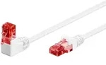 Goobay CAT 6 Patchkabel 1x 90&deg; gewinkelt, U/UTP, wei&szlig;
