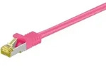 Goobay RJ45 Patchkabel CAT 6A S/FTP (PiMF), 500 MHz mit CAT 7 Rohkabel, Magenta