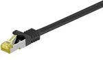 Goobay RJ45 Patchkabel CAT 6A S/FTP (PiMF), 500 MHz mit CAT 7 Rohkabel, Schwarz