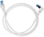 Goobay CAT 6A Patchkabel 1x 90&deg; gewinkelt, S/FTP (PiMF), wei&szlig;