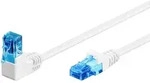 Goobay CAT 6A Patchkabel 1x 90&deg; gewinkelt, U/UTP, wei&szlig;