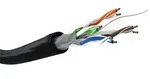 Goobay CAT 6 Outdoor Netzwerkkabel, U/UTP, schwarz - Kupferkaschierter
