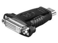 Goobay HDMITM/DVI-D-Adapter, vernickelt - HDMITM-Stecker (Typ A) > DVI-D-Buchse