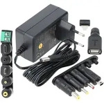 3 V - 12 V Universal-Netzteil inkl. 6 DC-Adapter - max. 12 W und 1 A