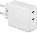 Goobay Dual-USB-CTM PD Schnellladeger&auml;t (36 W) wei&szlig; - Ladeadapter mit 2x