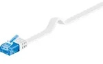 Goobay CAT 6A Flach-Patchkabel, U/UTP, wei&szlig;