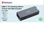Verbatim Docking Station, USB-C Pro, CDS-15SSD, 15-Port 4x USB 2.0/3.2-A, 2x USB