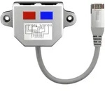 Goobay LAN-Kabel-Verteiler (Netzwerkdoppler), Y-Adapter - 2x CAT 5