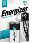 Energizer Batterie Alkaline, E-Block, 6LR61, 9V Max Plus, Retail Blister (1-Pack)