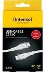 Intenso USB-Kabel &bdquo;C315C&ldquo; &ndash; USB-C zu USB-C, 1,5 m, 60 W, 480 Mbit/s, Wei&szlig;