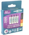 Ansmann Mignon AA 1,5V Lithium-Ionen Akkus, min. 1800mAh typ. 2000mAh, inkl. 4in1