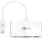 Goobay USB-CTM Multiport-Adapter USB 3.0+VGA+C PD, wei&szlig; - erweitert ein USB-CTM