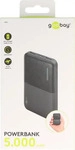 Goobay Powerbank Compact 5.000mAh, ultrakompakt und leicht, Anti-Rutsch Oberfl&auml;che,